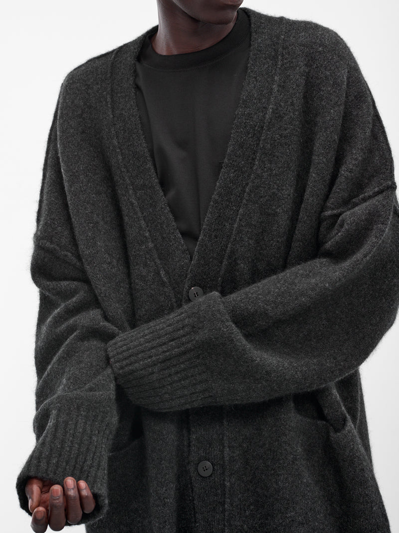 Gray Yak Knit Oversized Cardigan (UK06F25-GRAPHITE)