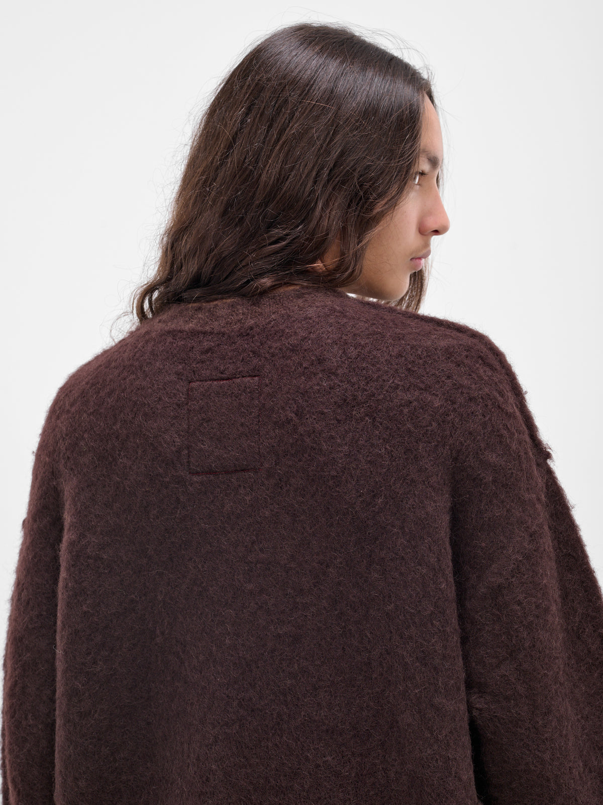 Brown Alpaca-Wool Knit Sweater (UK7572-UW690-DARK-BROWN)