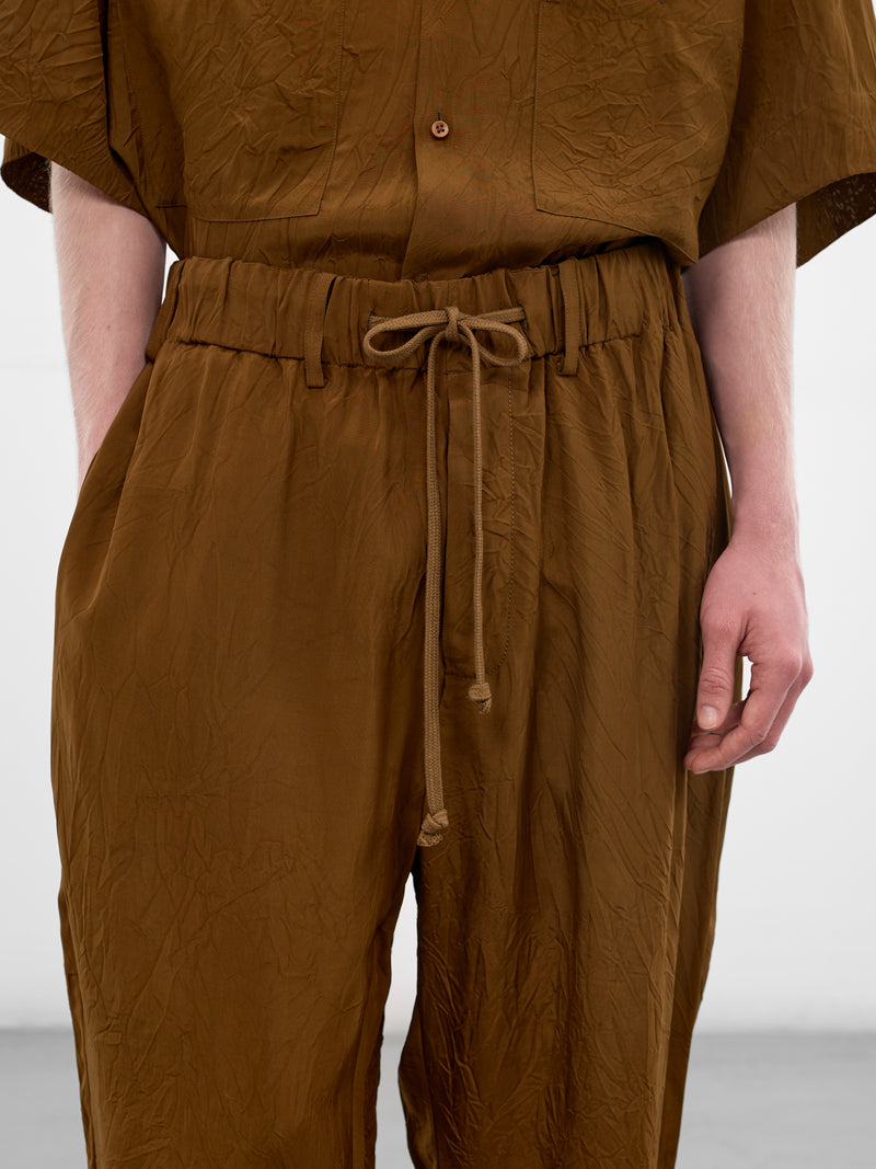 Mustard Relaxed Pajama Pants (UM3505-UW240-MUSTARD)