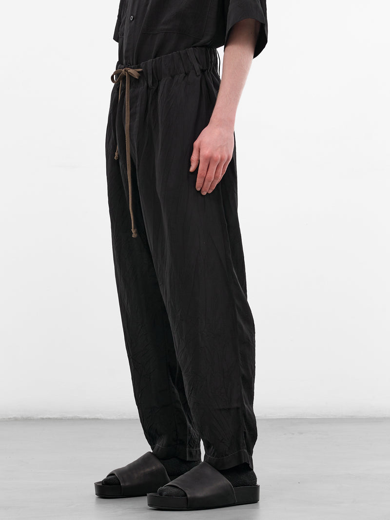 Black Relaxed Pajama Pants (UM3505-UW900-BLACK)