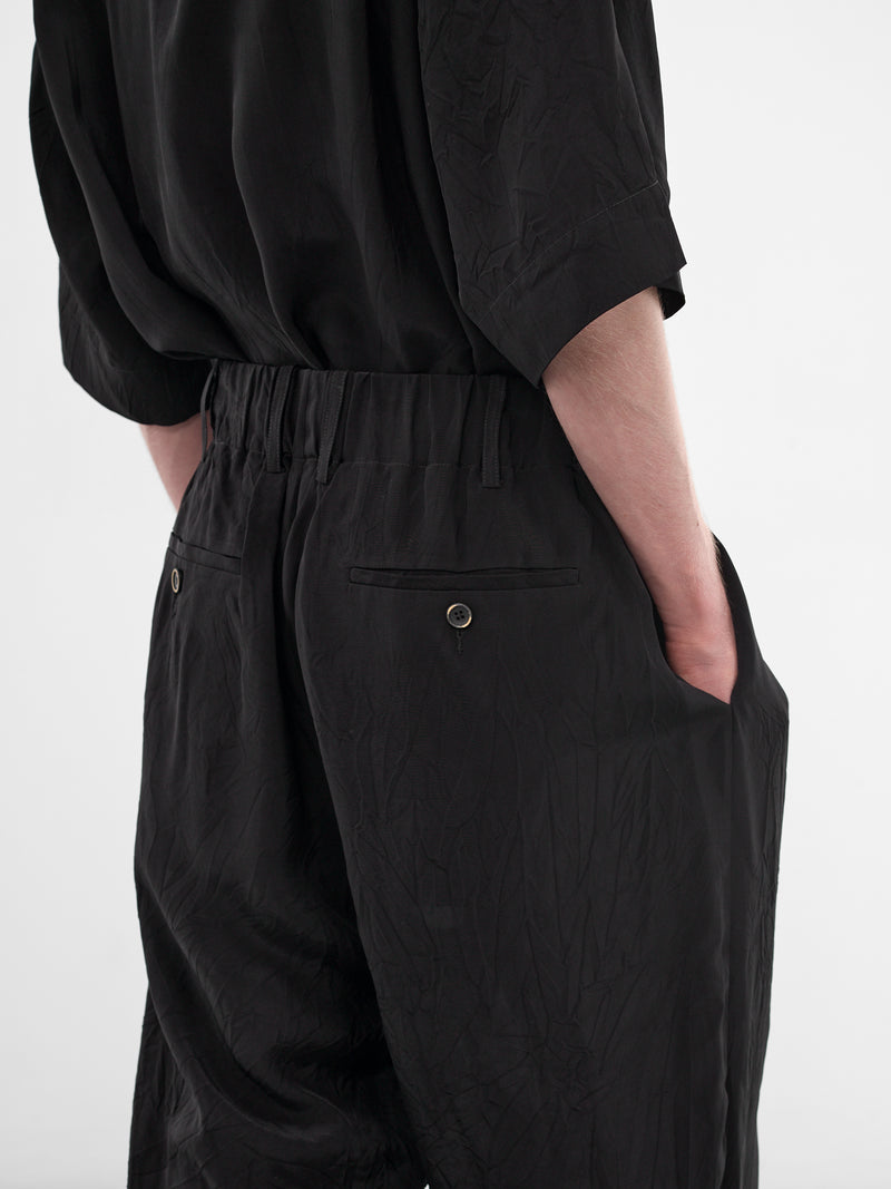 Black Relaxed Pajama Pants (UM3505-UW900-BLACK)