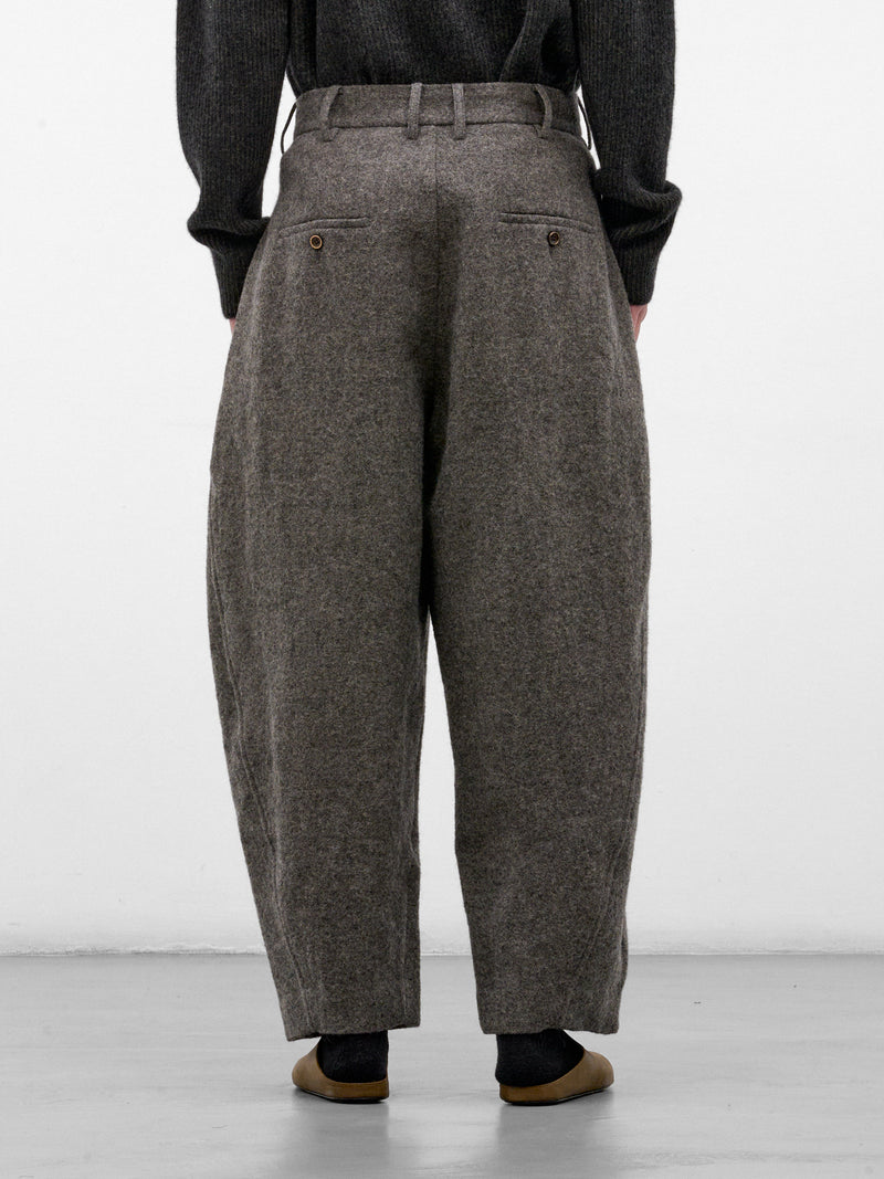 Gray Pleated Wide Leg Trousers (UM3521-GREY)