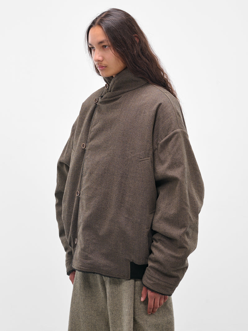 Brown 'Jovan' Shearling Lined Jacket (UM6562-UW860-GREY-BROWN)