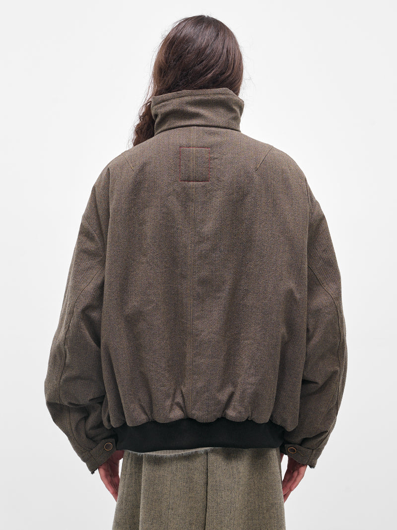 Brown 'Jovan' Shearling Lined Jacket (UM6562-UW860-GREY-BROWN)