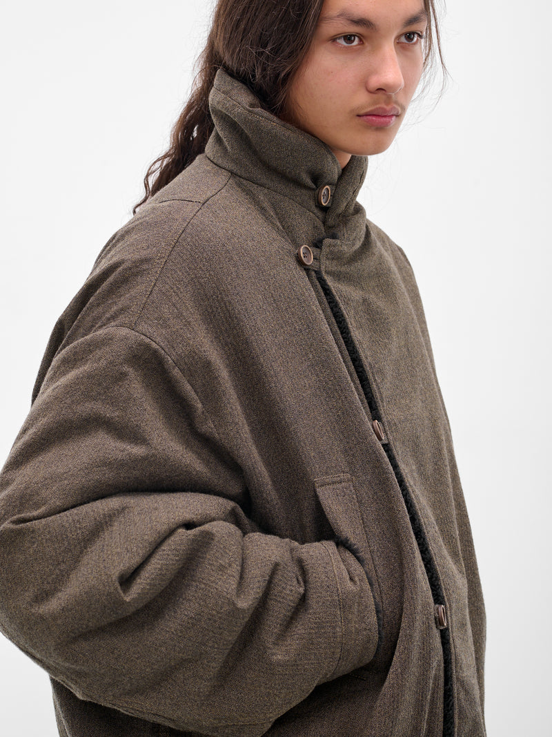 Brown 'Jovan' Shearling Lined Jacket (UM6562-UW860-GREY-BROWN)
