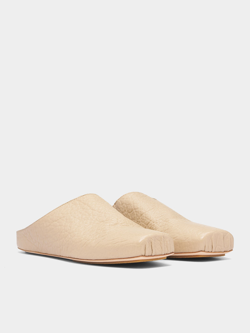 Off-White Leather Ballet Slippers (US9592-UW101-OFFWHITE)