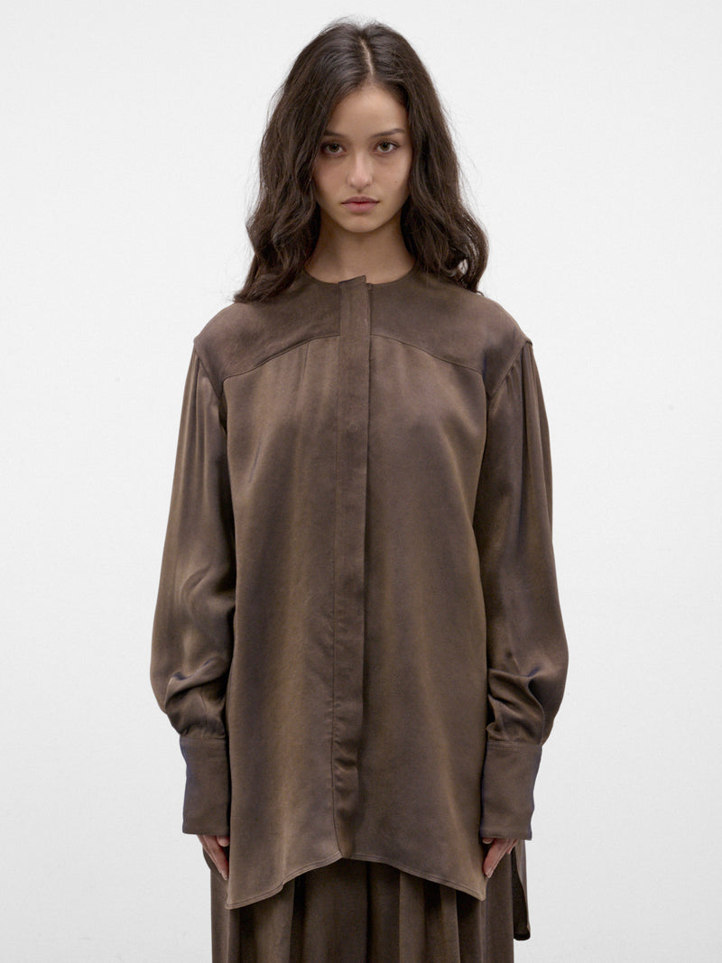 Gray Buttoned Shirt (UW1002-TAFEE-GREY-BROWN)