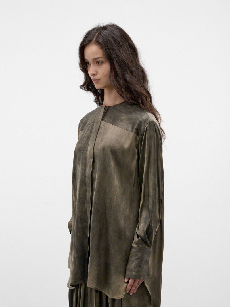Gray Printed Buttoned Shirt (UW1004-TAFEE-DARK-GREY)
