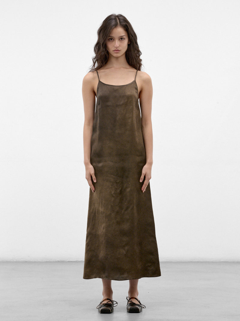 Brown Mottled Maxi Dress (UW5082-ANAYA-GREY-BROWN)