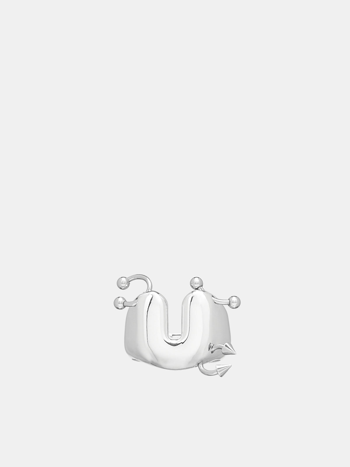 Pierced Bubble 'U' Ring (BUBBLE-RING-U)