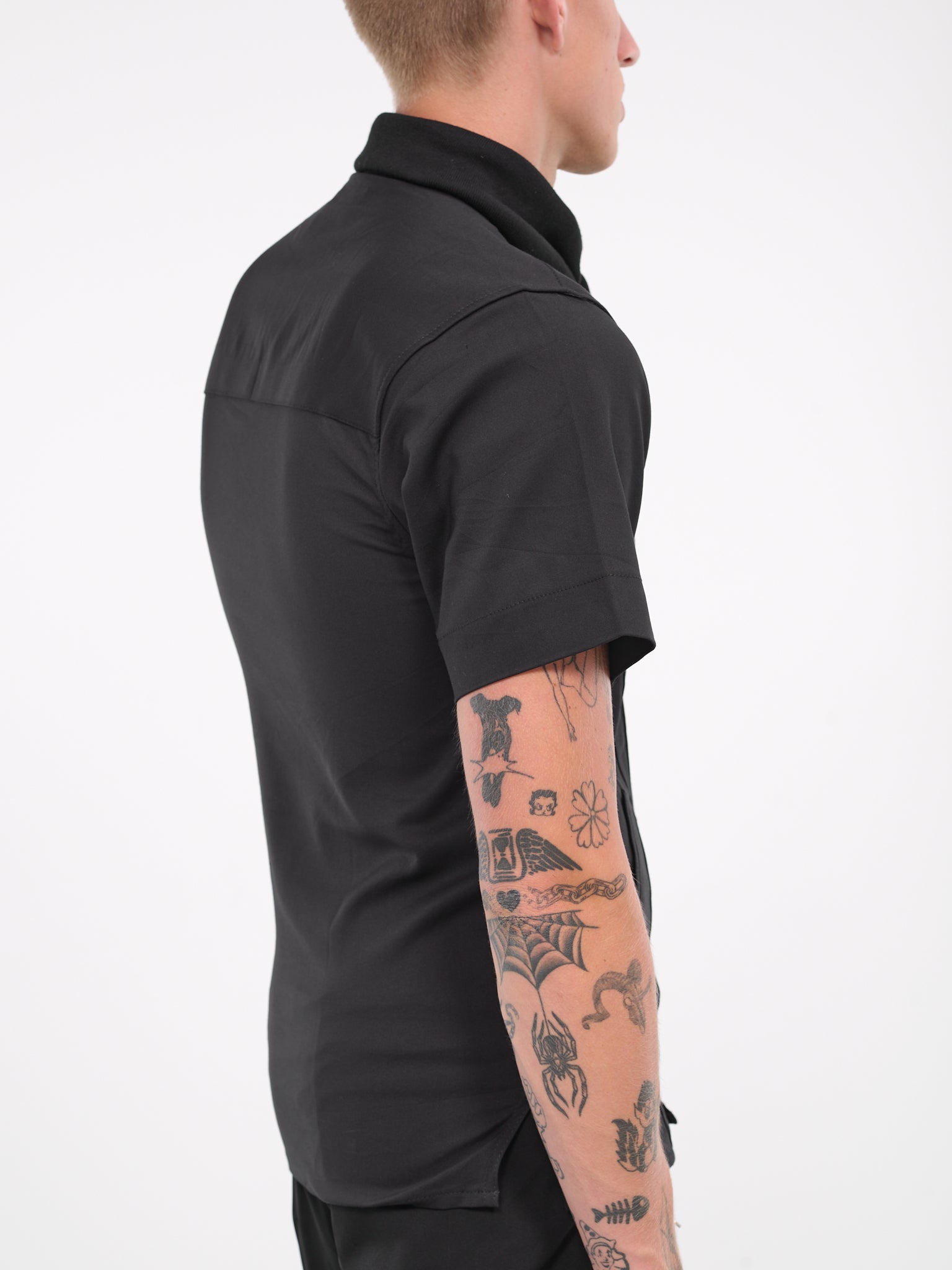 Scarf Collar Shirt (V07-BLACK)