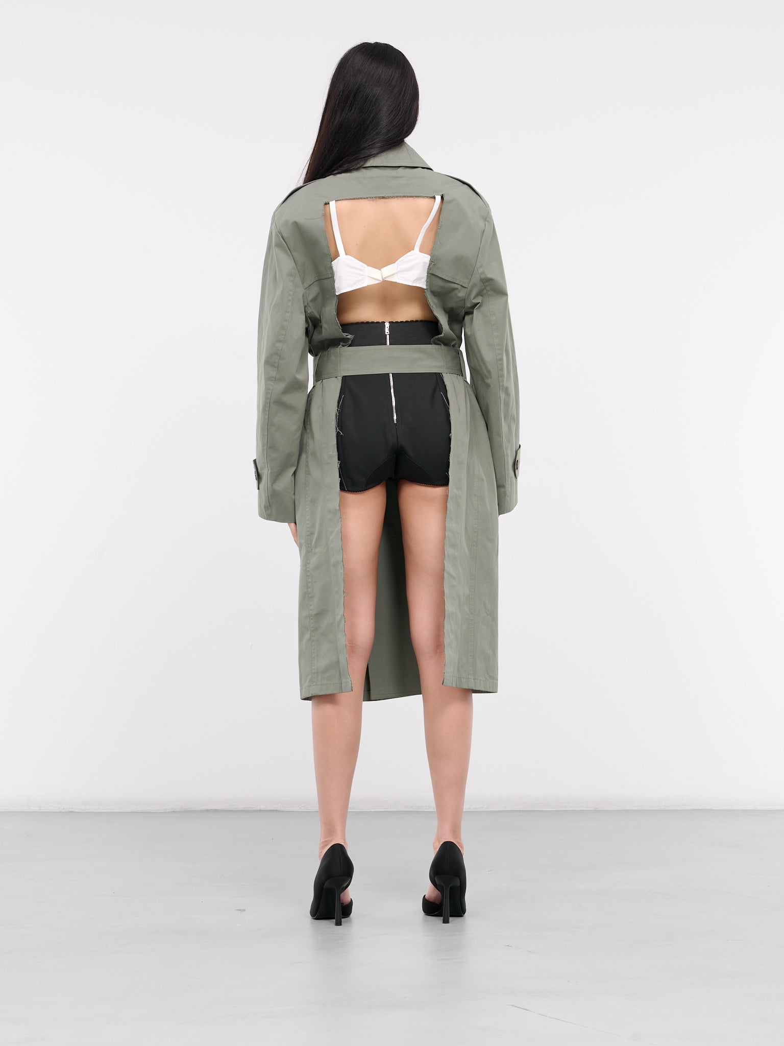 Cut-Out Trench Coat (VAQ07C002-OLIVE)