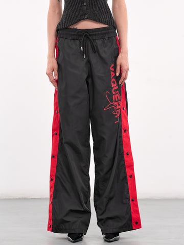 パンツ IONSEOUL All day side snap track pants JE073 Side Snap Nylon Pants - Mauve | mnml | shop now