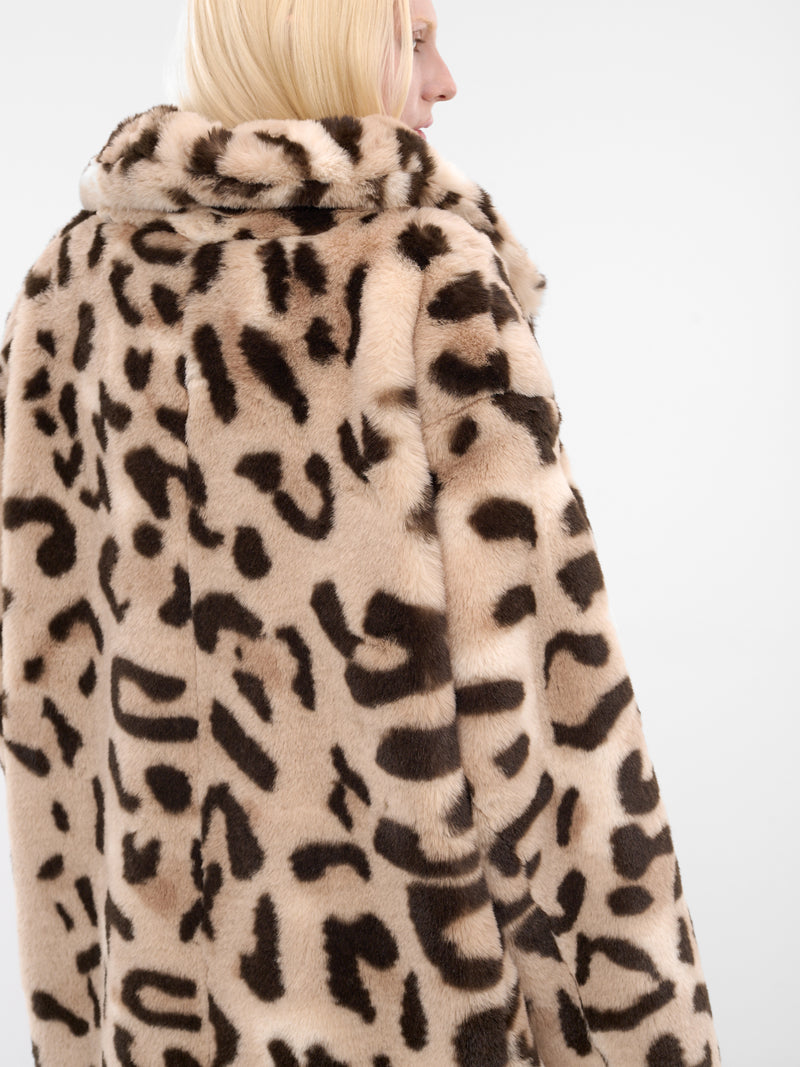 Oversized Leopard Print Fur Coat (VAQ10C001-BROWN-LEOPARD)