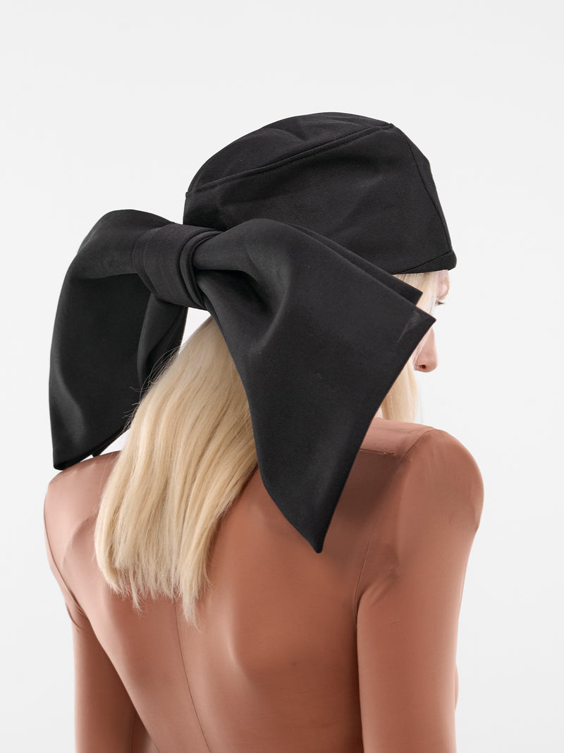 Black Bow Brimless Cap (VAQ10K107-BLACK)