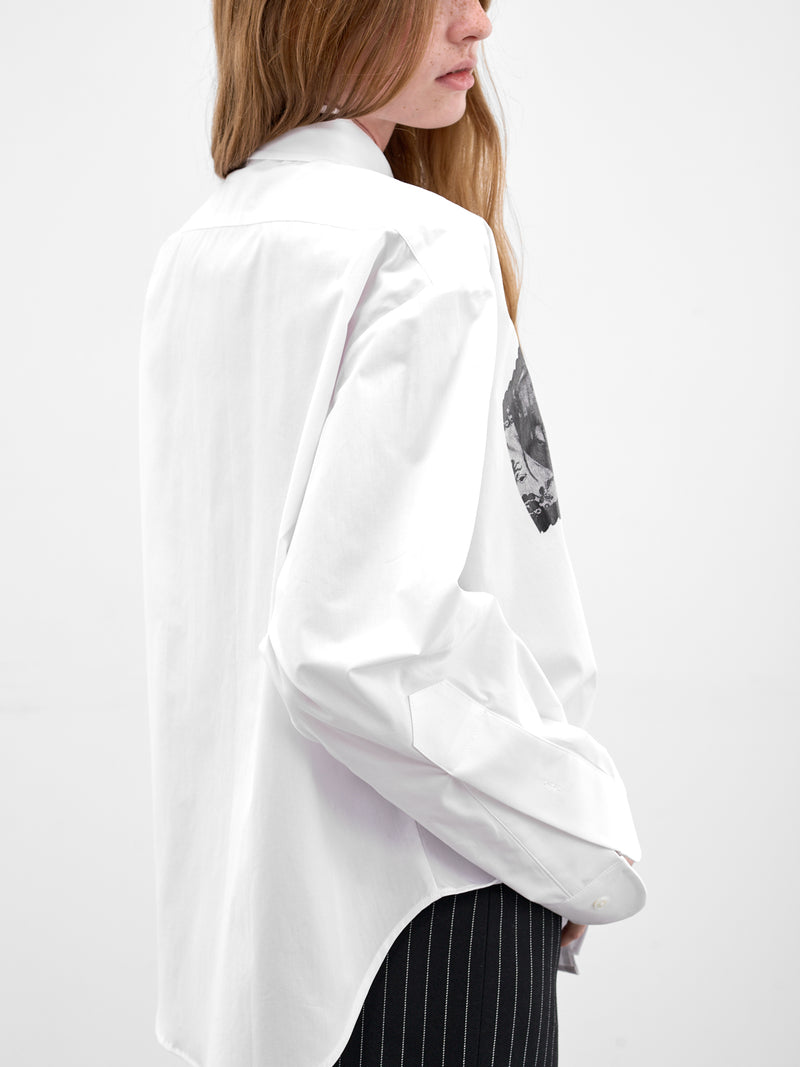 White Trompe L'oeil Bra Shirt (VAQ11B001-WHITE)