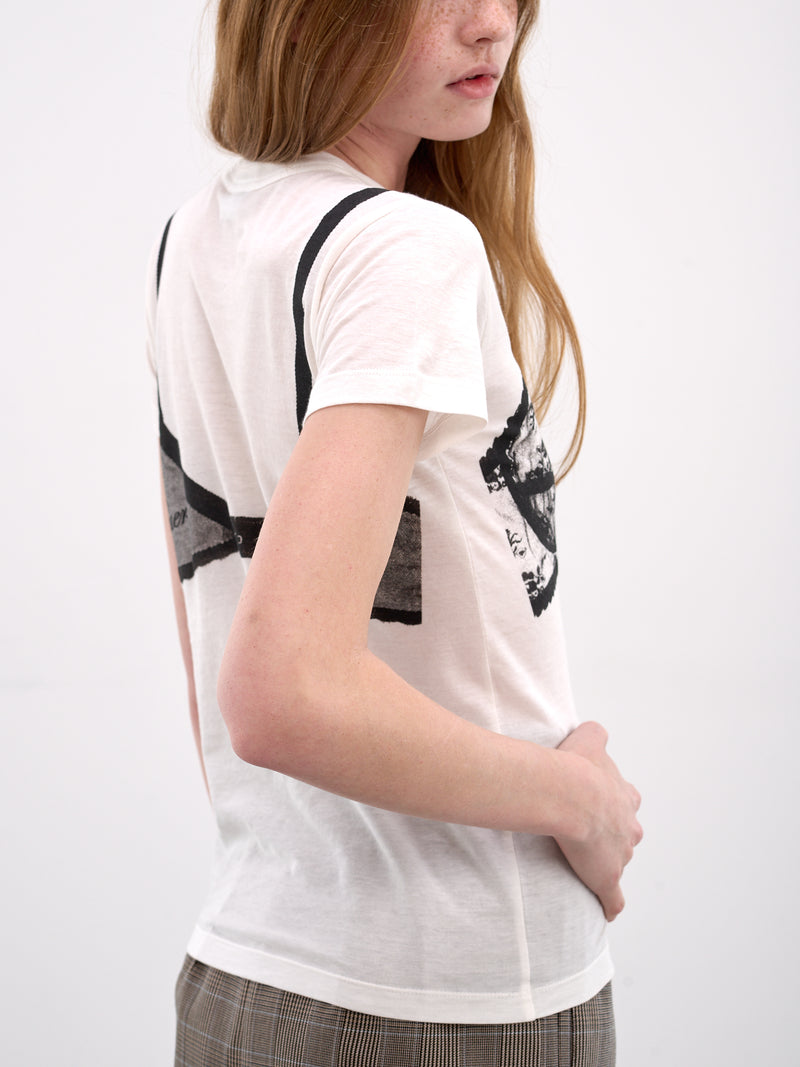 White Trompe L'oeil Bra Tee (VAQ11T006-WHITE)