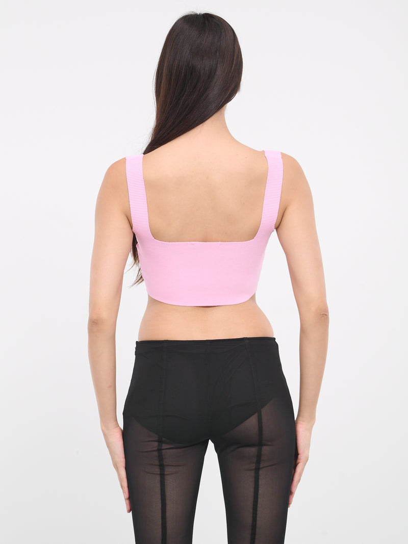 Rib-Knit Crop Top (VEPY75058A-VYE600-MEDIUM-PINK)