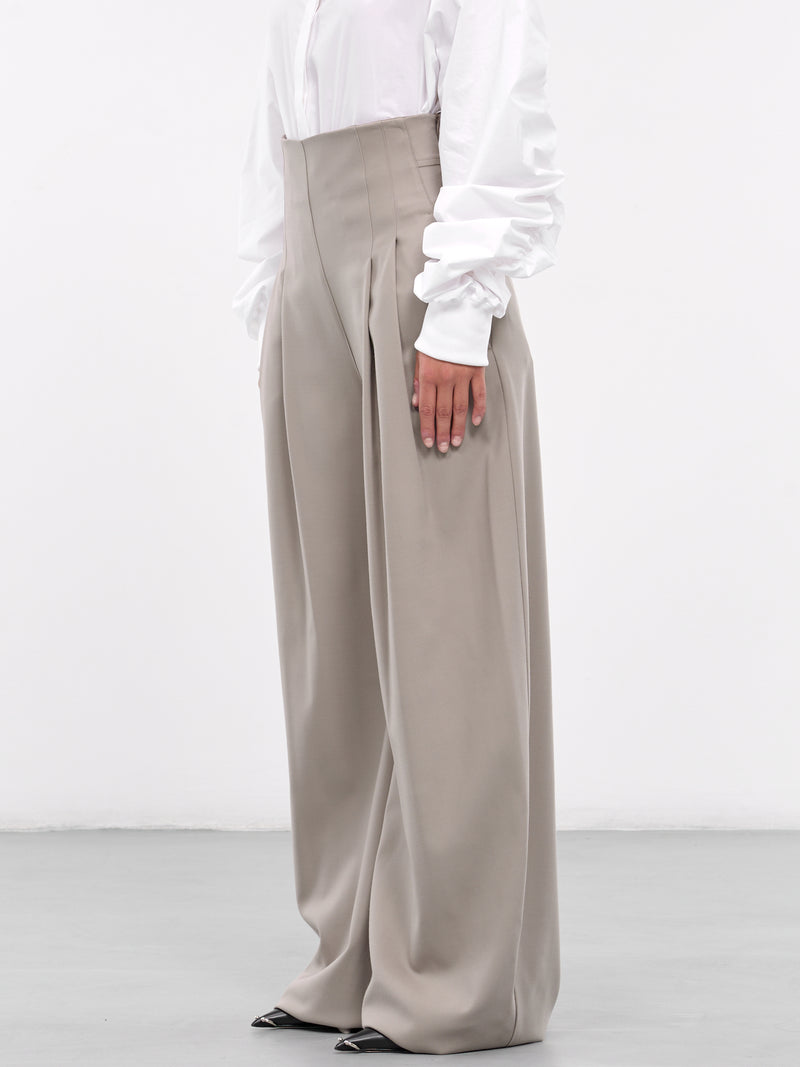 Wide Pleated Trousers (VEPZ30035A-VZE024-MEDIUM-GREY)