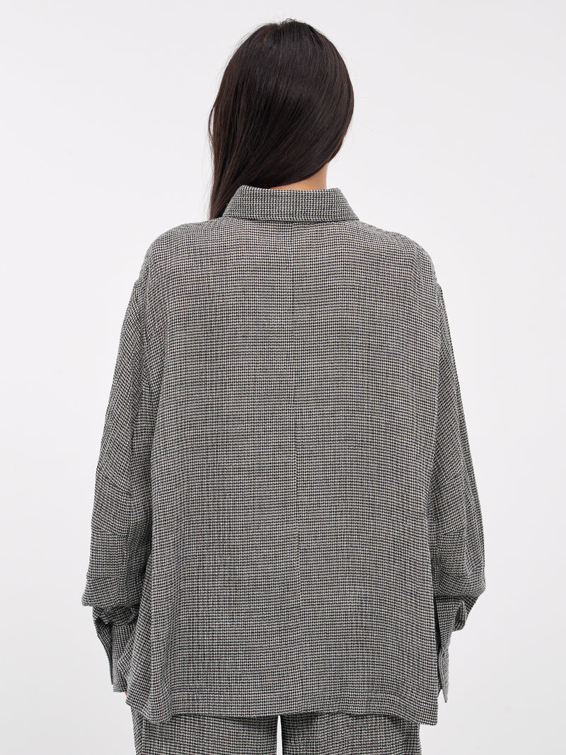 Oversized Herringbone Shirt (VEPZ60015R-VZE100-CHARCOAL)