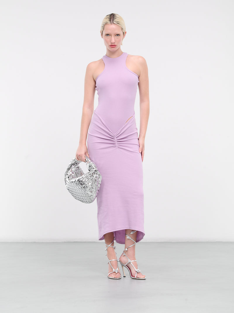 Rib-Knit Maxi Dress (VEWY50064A-VYE058-DARK-PINK)