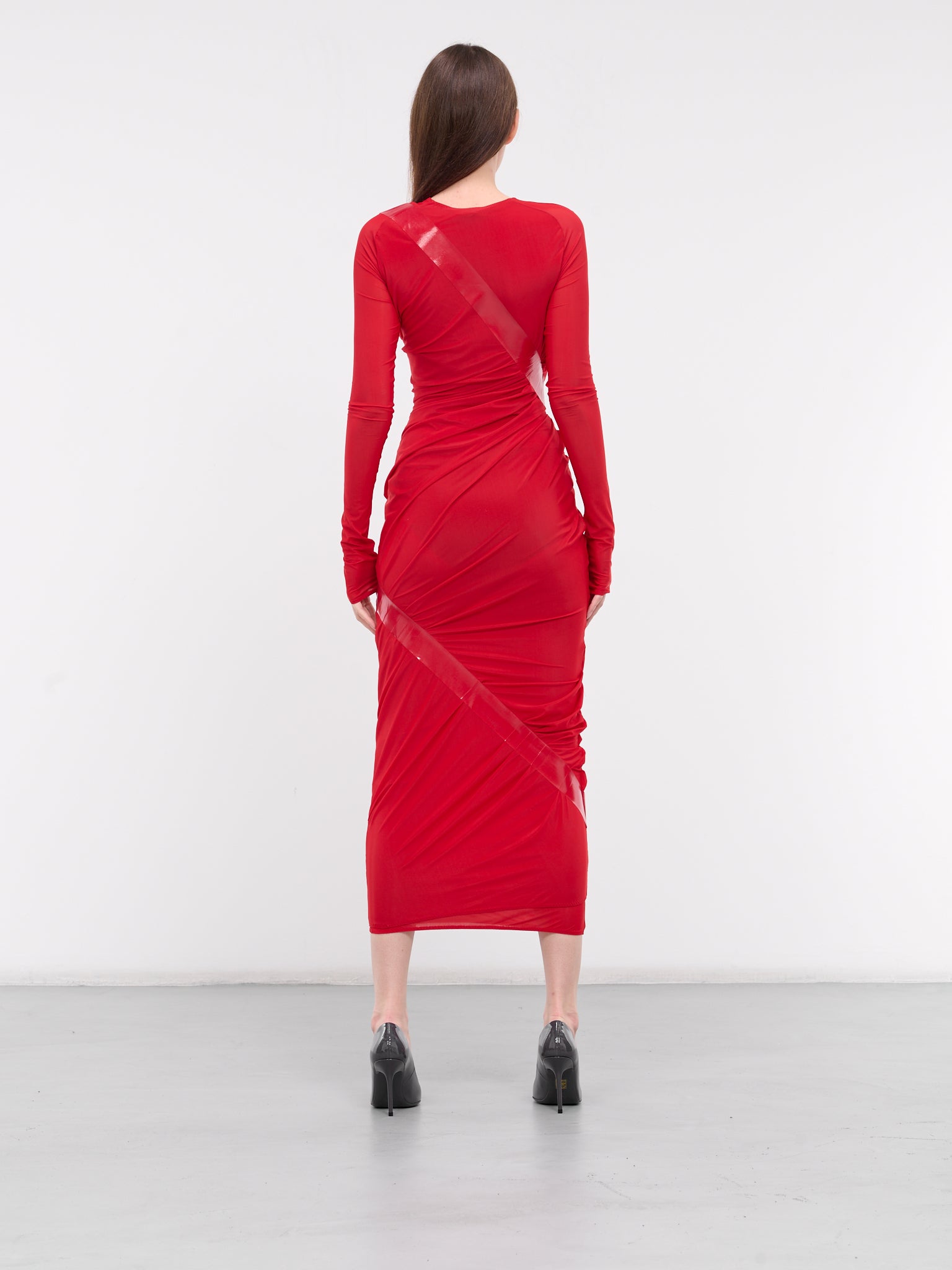 Taped Tulle Dress (VEWY50065A-BRIGHT-RED)
