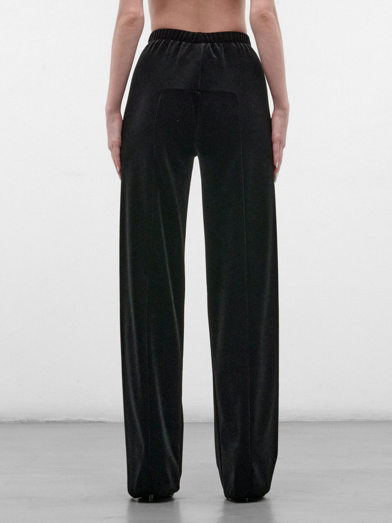 Black Velvet Relaxed Trousers (WH27SP119B-BLACK)