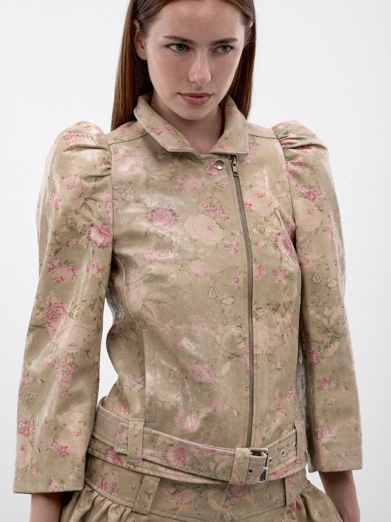 Floral Wallpaper Leather Jacket (VIJA0WAFL-WALLPAPER-FLORAL)