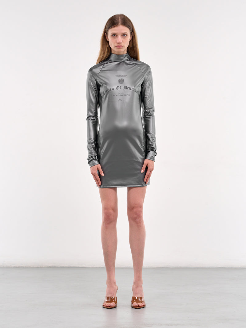 Rubber Mini Dress (W-134531-DARK-GREY)