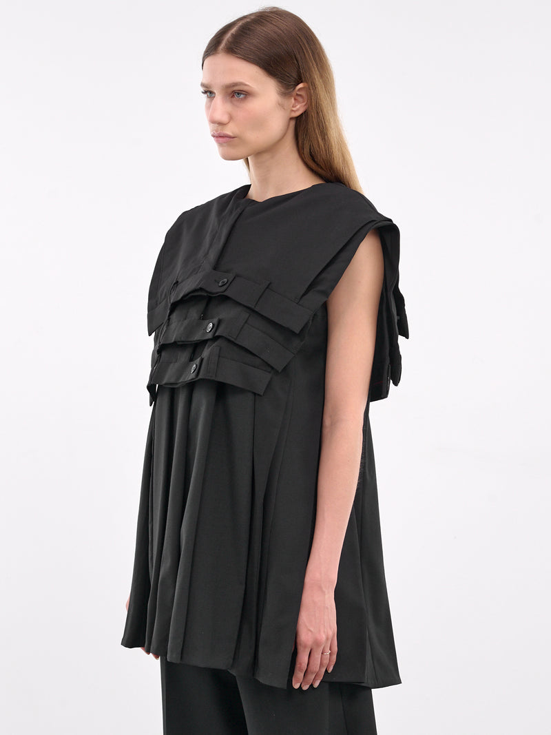 Deconstructed Suit Pant Mini Dress (W24094DD2-BLACK)