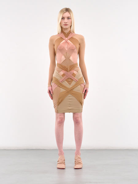 monster super league beige and pink dress LOU de BETOLY