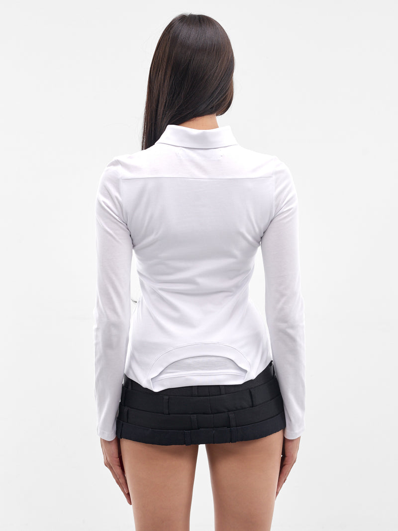 White Wool Baby Fit Shirt (W25924401-WHITE)