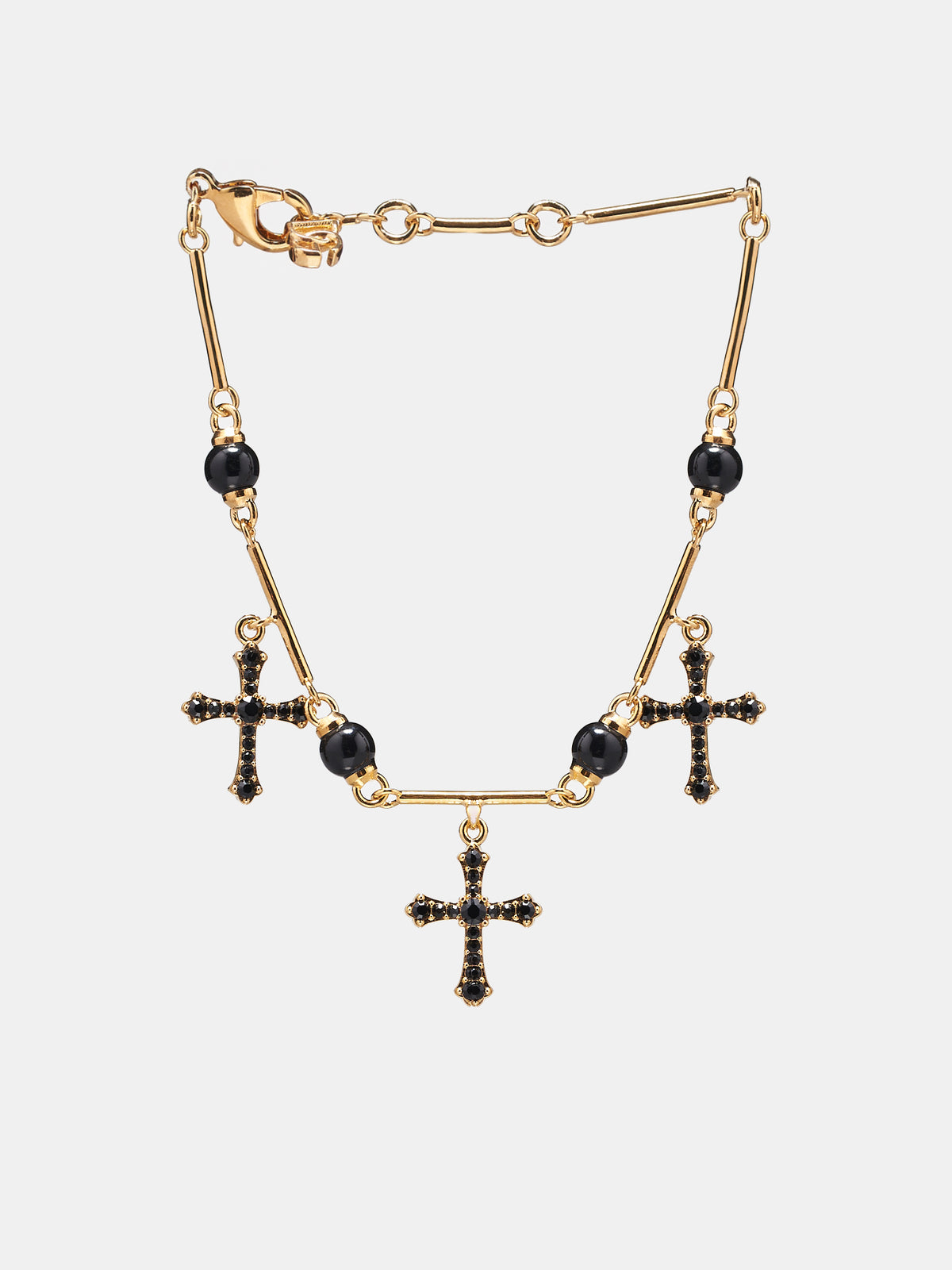 Cross Charm Bracelet (WBQ2D4-W1111-ZOO00-PZ-GOLD)