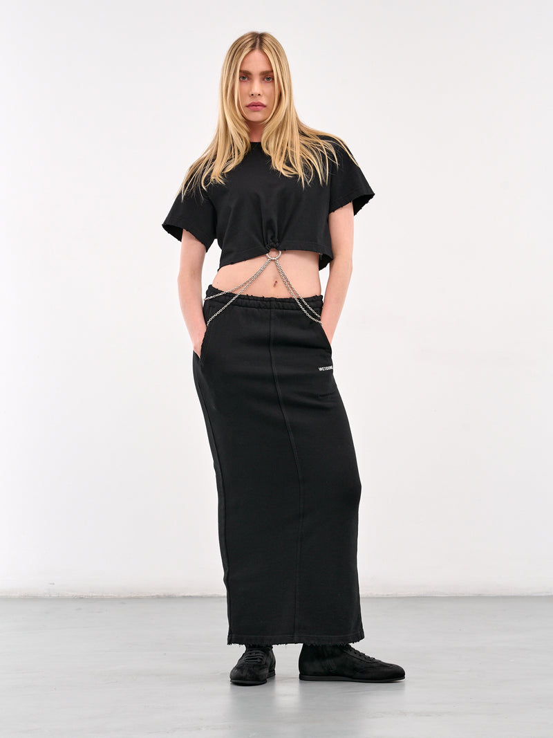 Banding Long Skirt (WD-TK1-25-864-BLACK)