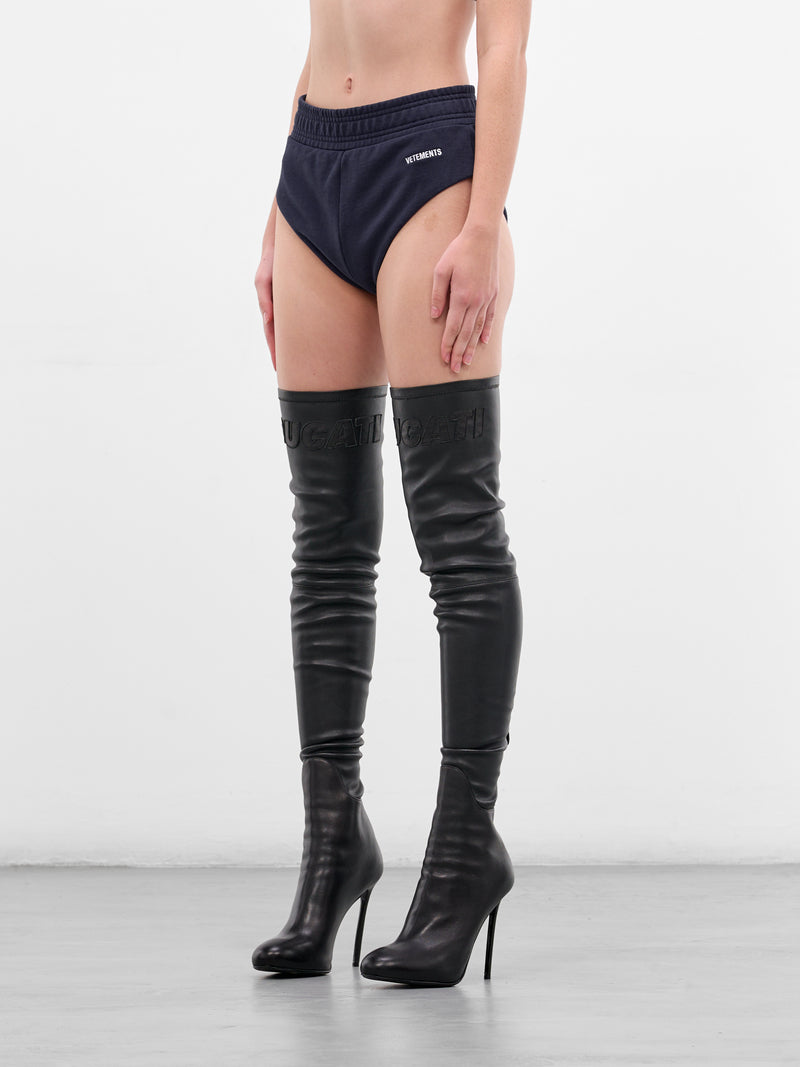 Navy Molleton Hot Pants Briefs (WE76SS499N-NAVY)