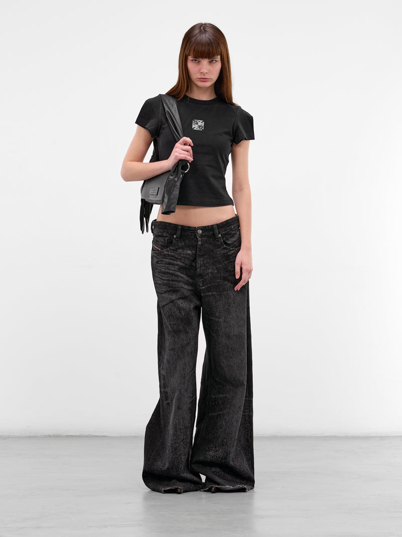 Black Trompe L'oeil Sleeves Tank (WE76TR527B-BLACK)