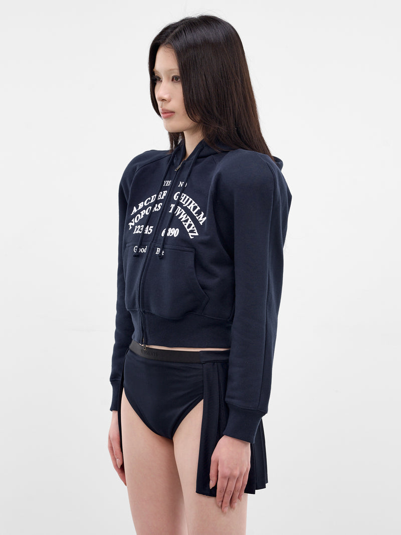 Navy Ouija Round Shoulders Hoodie (WE76ZU496N-NAVY)