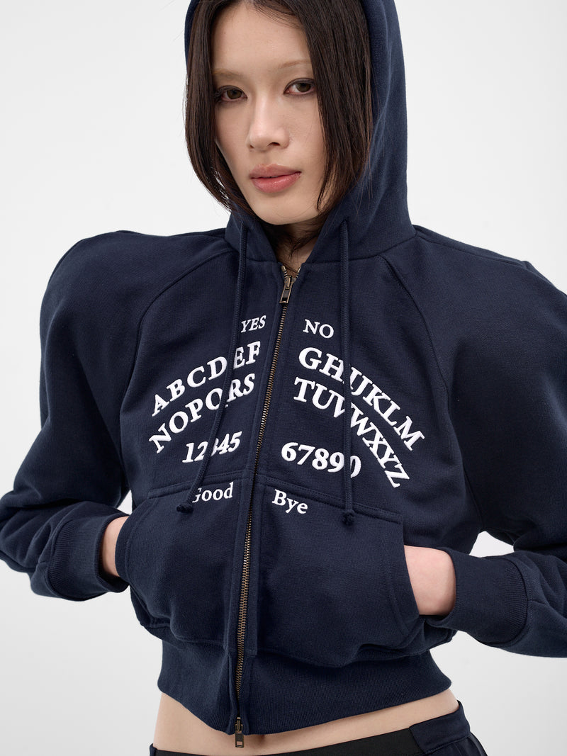 Navy Ouija Round Shoulders Hoodie (WE76ZU496N-NAVY)