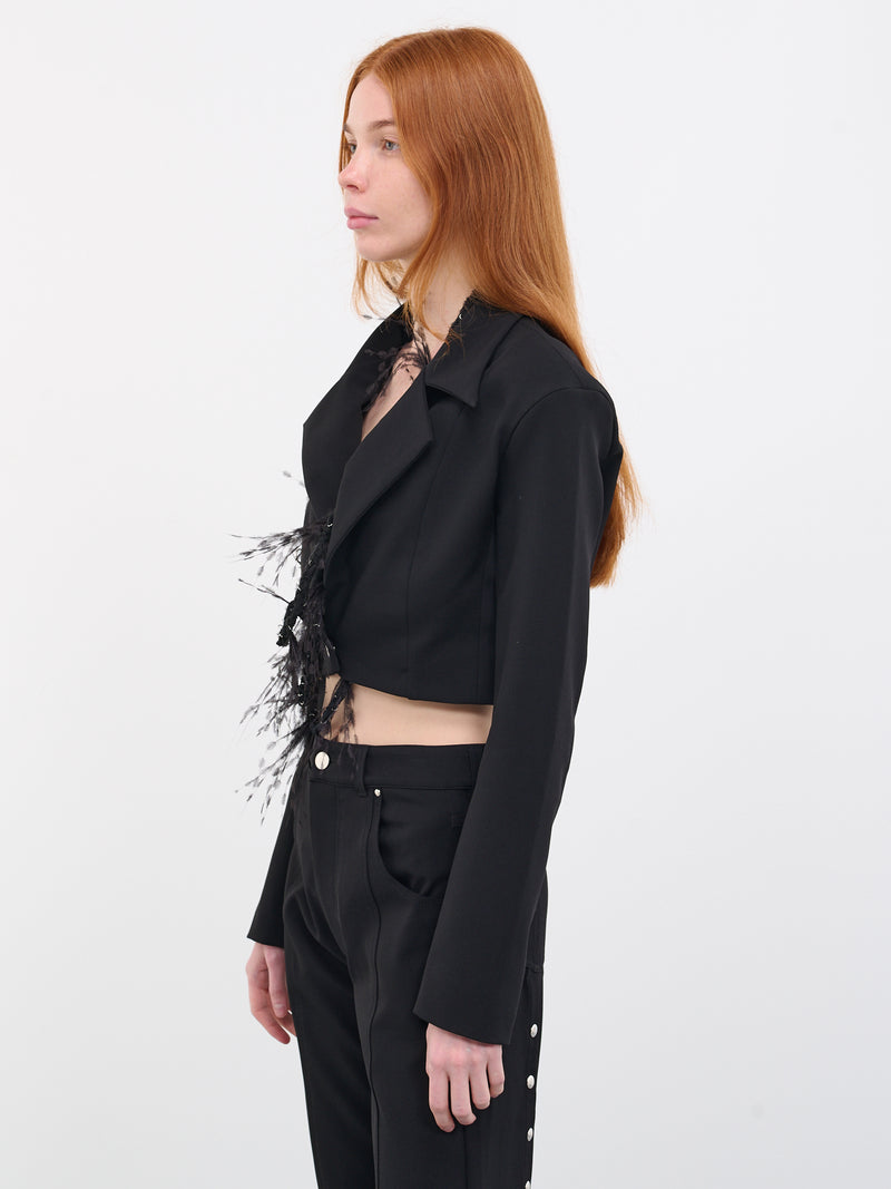Cropped Blazer (WEI04J003-BLACK)