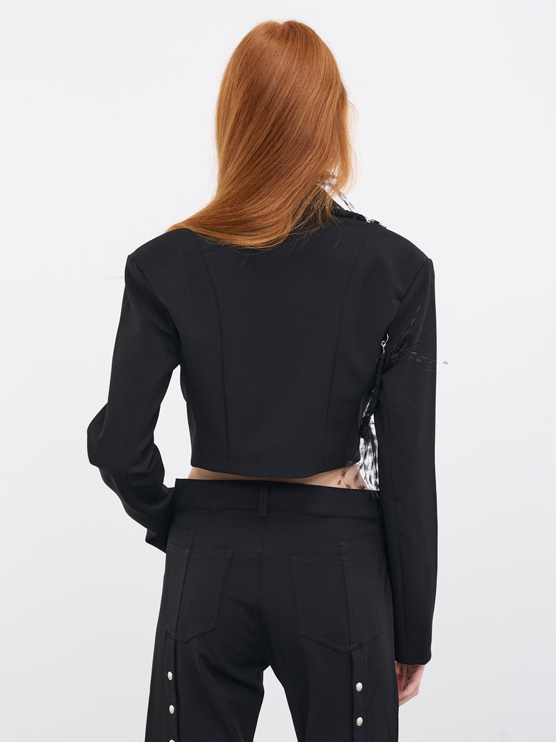 Cropped Blazer (WEI04J003-BLACK)