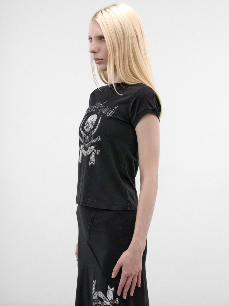 Black Motorhead Graphic Tee (WH27TR245B-WASHED-BLACK)
