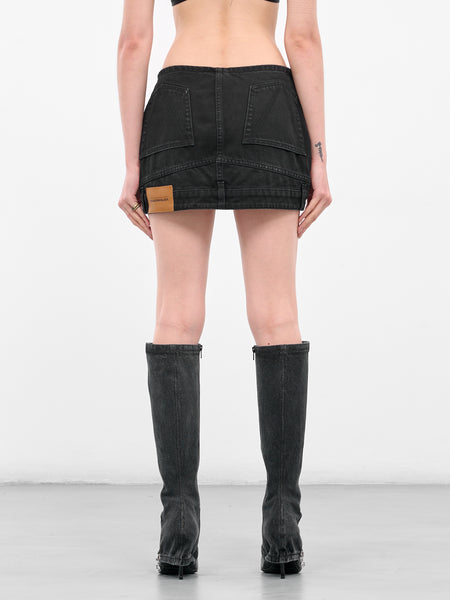 【新品】wonny ribbon black denim skirt Ssize CATEGORY Wonny Ribbon | lisoro