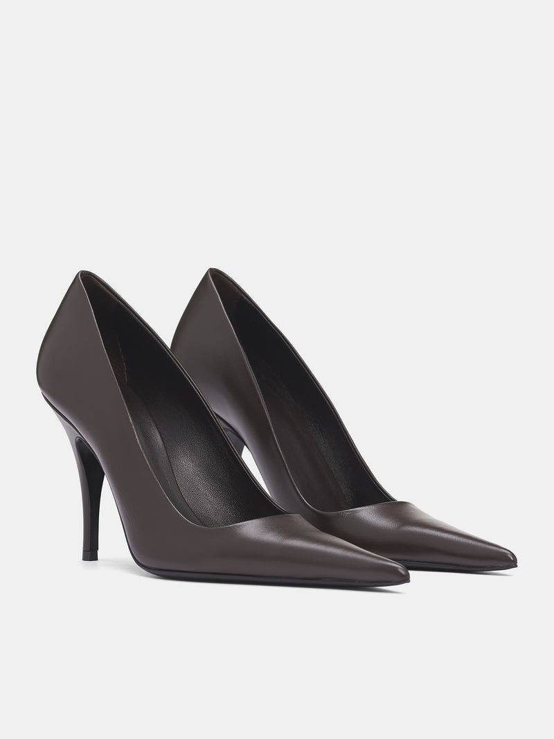 VETEMENTS Brown Leather Pumps | H.Lorenzo - side front