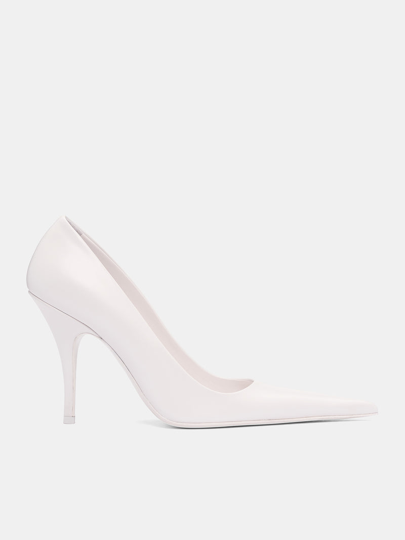 VETEMENTS White Leather Pumps | H.Lorenzo - front