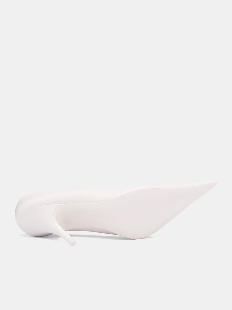 VETEMENTS White Leather Pumps | H.Lorenzo - bottom