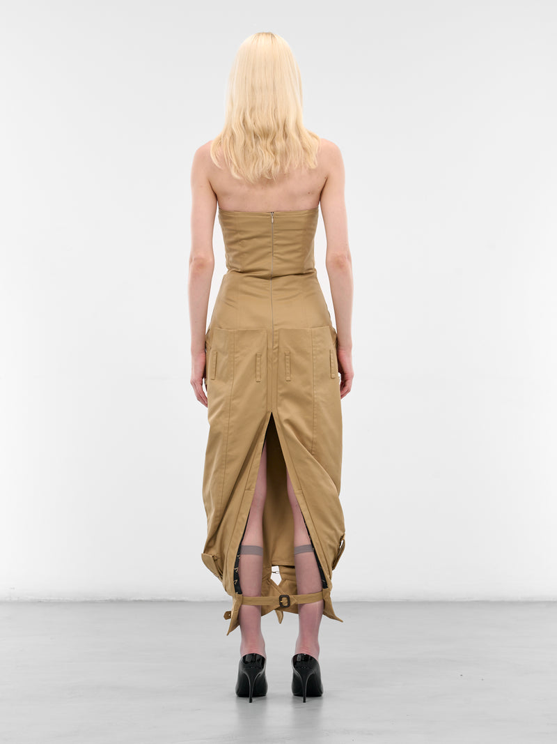 Beige Upside-Down Trench Dress (WH76TD005BE-BEIGE)