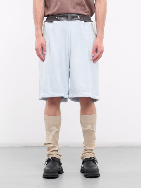 【SCENERITY】Folding Wide Shorts Wide Cut Jersey Shorts (WIDEJRSYSHRT-LIGHT-BLUE)