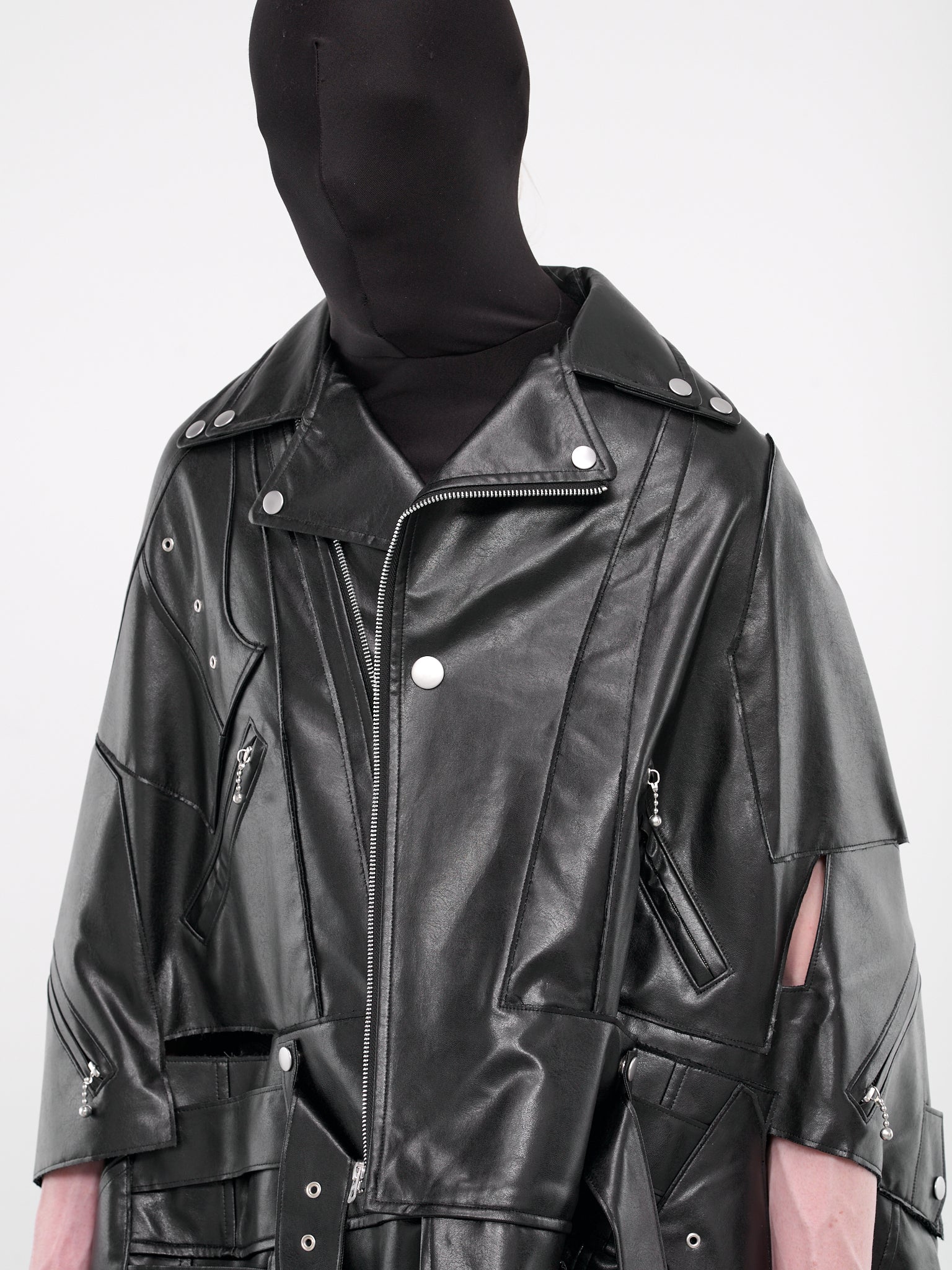 Biker Jacket Coat (WM-C002-051-BLACK)