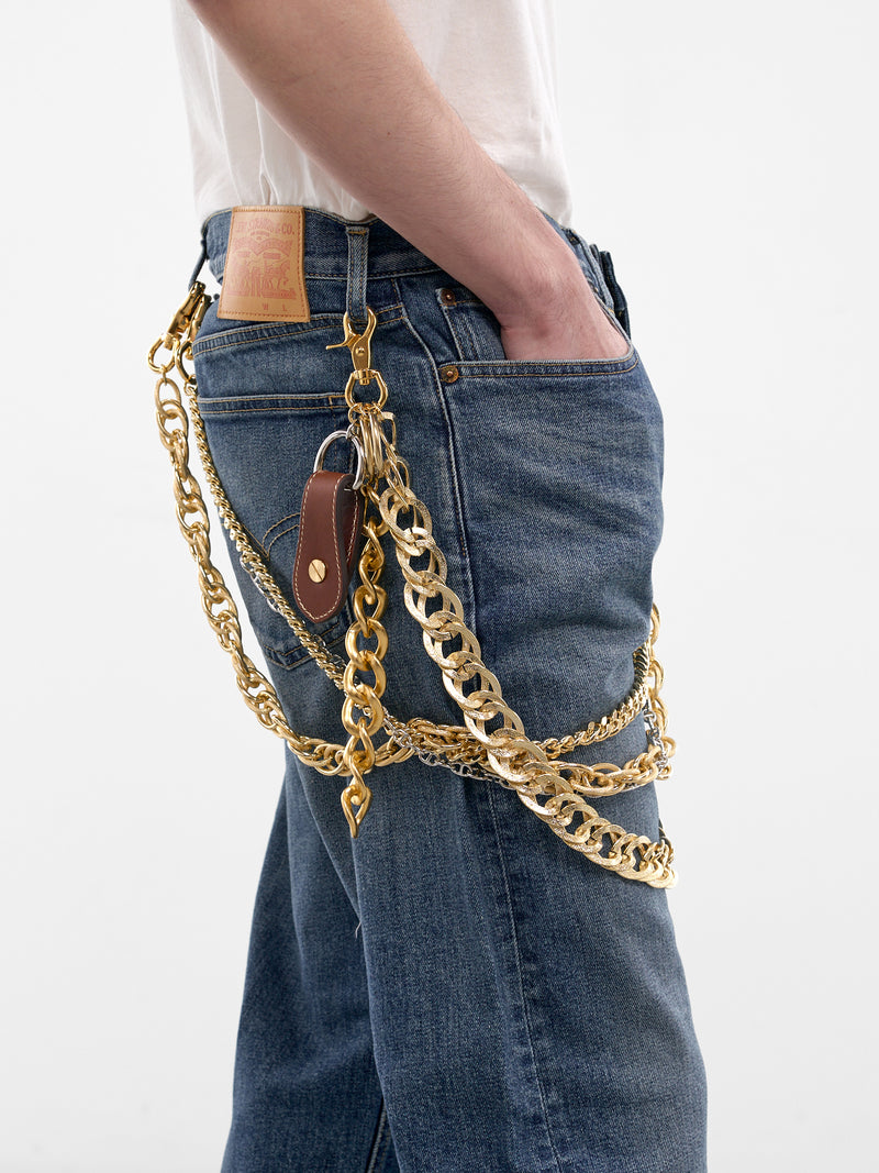 Indigo Denim Layered Wrap Jeans (WQ-P220-S26-INDIGO)