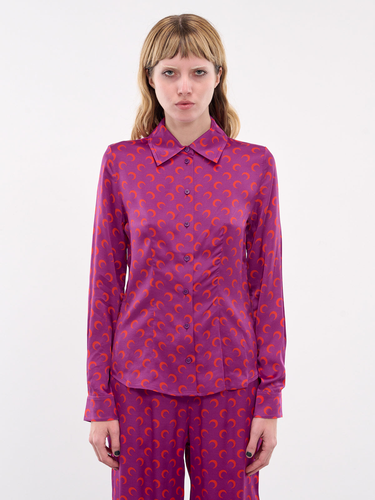 Moon Print Blouse (WSI023A-CWOV0035-VIOLET)